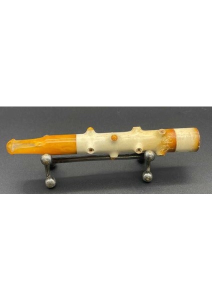 Eski Dönem Gövde Lüle Taşı Tepe Damla Kehribar Sigara Ağızlığı AOB2993 fiyatları