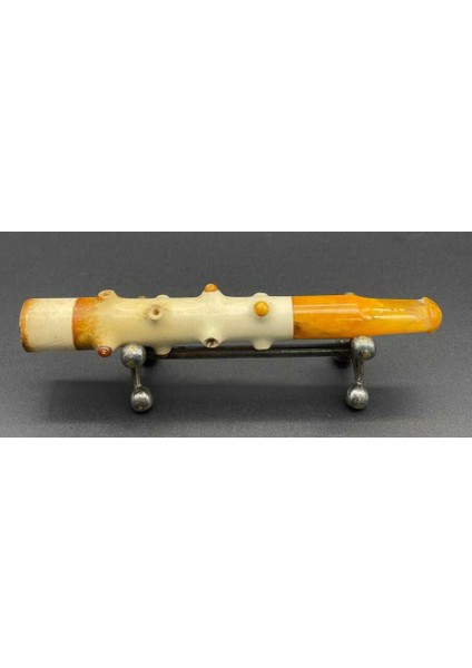 Eski Dönem Gövde Lüle Taşı Tepe Damla Kehribar Sigara Ağızlığı AOB2993 fırsatları