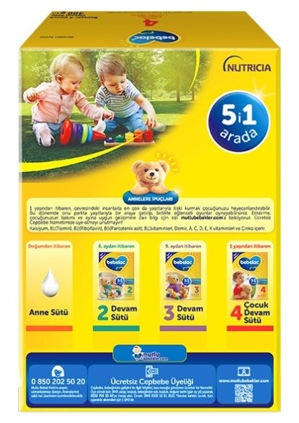 Bebelac Bebek Devam Sütü No4 400 gr fiyatları