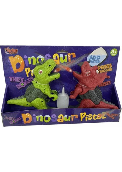 CTF-135-2 Asortili Kartela Sesli Işık Buhar Çıkartan 2'li Dinazor - Vardem Oyuncak