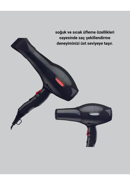Profesyonel 2200W Fön Makinesi – Ac Motorlu, Hızlı Kurutma, Hafif Tasarım fırsatları