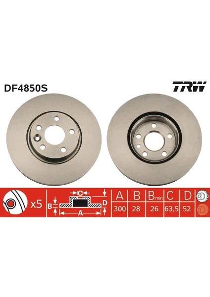FREN DISKI ON LAND ROVER FREELANDER 2 L359 RANGE ROVER EVOQUE L538 LR000571