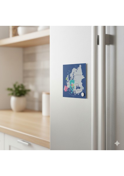 Gez Kazı Avrupa Haritası - 22X18 cm (Magnet) Kazınabilir Harita modelleri