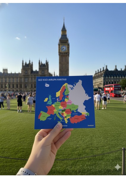 Gez Kazı Avrupa Haritası - 22X18 cm (Magnet) Kazınabilir Harita indirimleri