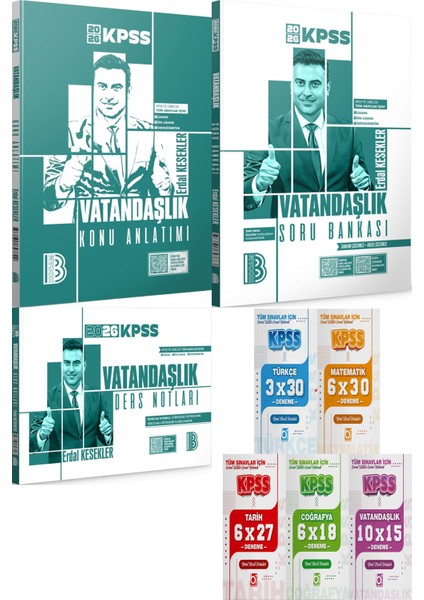 2026 Kpss Vatandaşlık Konu Anlatımı Soru Bankası Ders Notları - 5 Ders 31 Deneme
