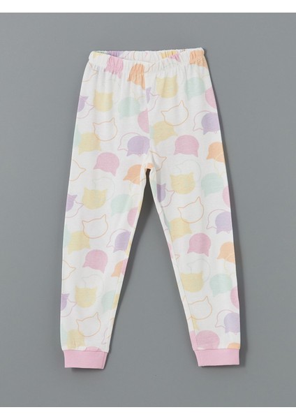 Yeni Sezon Bisiklet Yaka Baskılı Kız Çocuk Pijama Takımı fırsatları