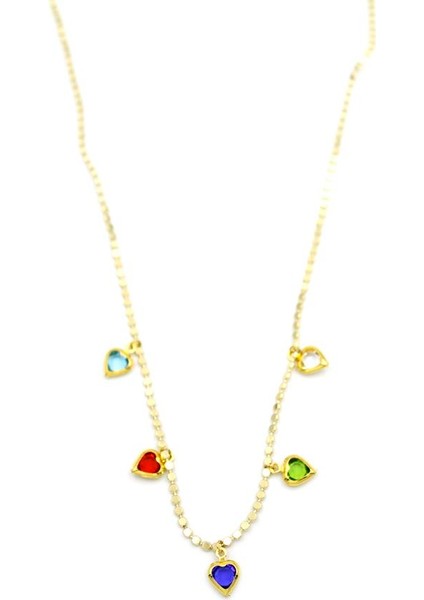 Ezme Zincir Charm Kolye - Altın