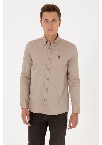 Erkek Haki Gömlek Basic 50307676-VR027