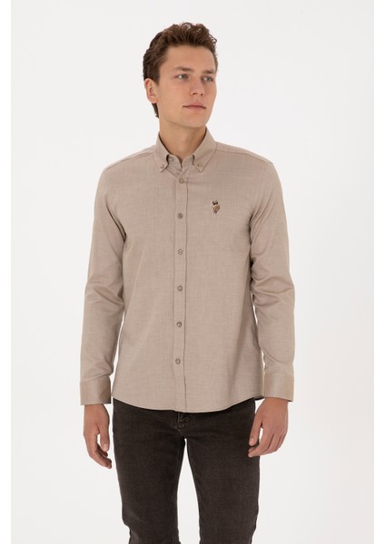 Erkek Haki Gömlek Basic 50307676-VR027 modelleri
