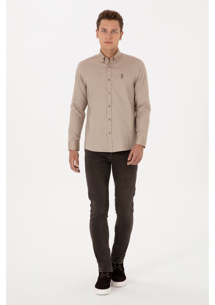 Erkek Haki Gömlek Basic 50307676-VR027 fırsatları