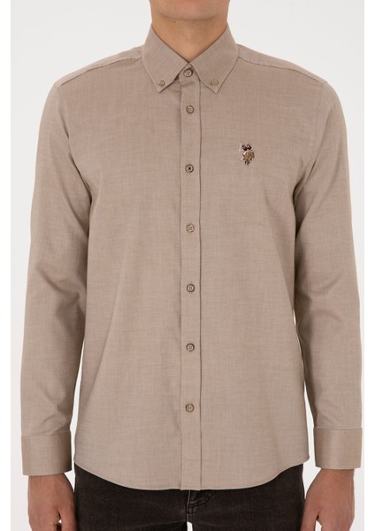 Erkek Haki Gömlek Basic 50307676-VR027