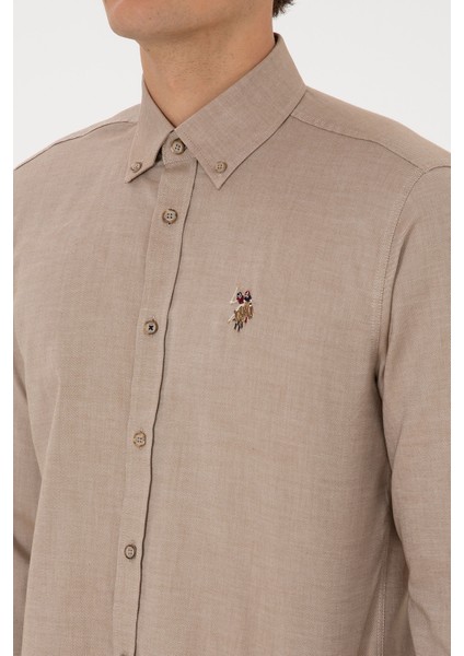 Erkek Haki Gömlek Basic 50307676-VR027