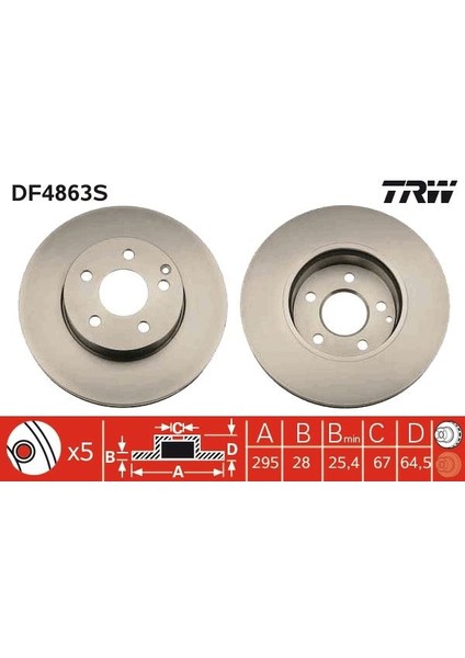 FREN DISKI ON MERCEDES W204 S204 C204 W212 S212 A207 R172 A2124211312 indirimleri