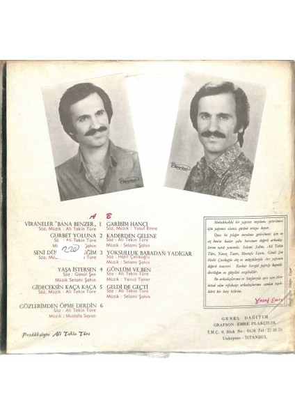 Yusuf Emre- Viraneler Lp Plak (108.5) PLK20508 fiyatları