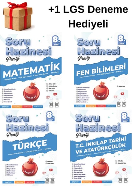 Nartest 2026 8.sınıf Prestij Matematik,fen,türkçe,tarih Soru Hazinesi +1 Lgs Deneme Hediyeli