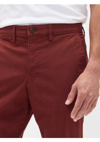 Erkek Bordo Slim Fit Gap Flex Khaki Pantolon modelleri