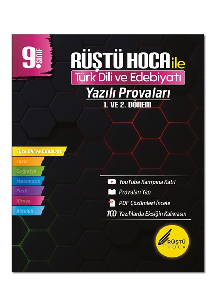 Rüştü Hoca 9. Sınıf Türk Dili ve Edebiyatı Yazılı Provaları 1. ve 2. Dönem - Rüştü Bayındır Rüştü Hoca