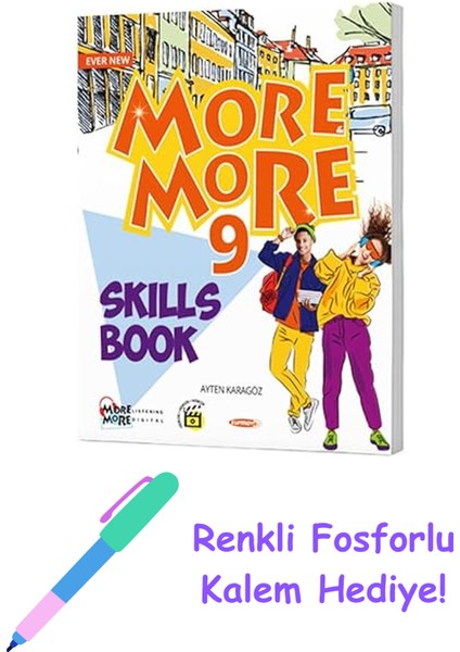 Kurmay Elt Yayınları More And More English 9 Skills Book + Fosforlu Kalem Hediye