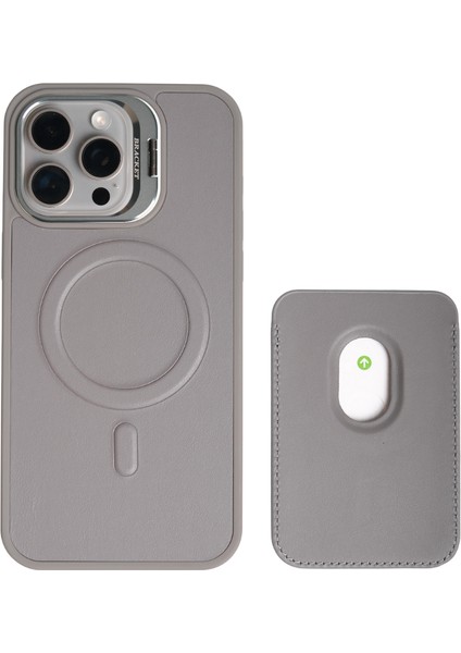Primecase Iphone 15 Pro Gri Manyetik Özellikli Standlı Deri Kılıf+Kartlık fırsatları