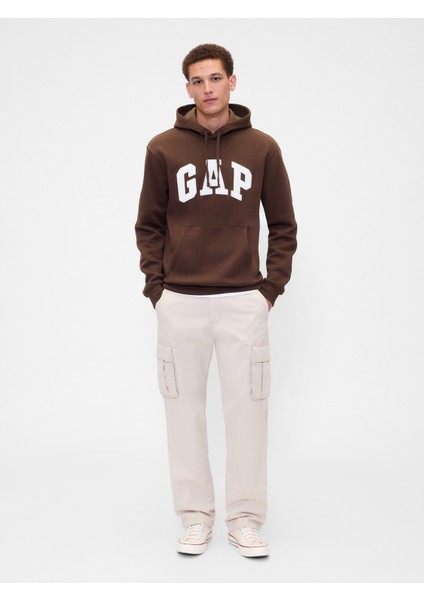 Erkek Kahverengi Gap Logo Relaxed Fleece Sweatshirt modelleri