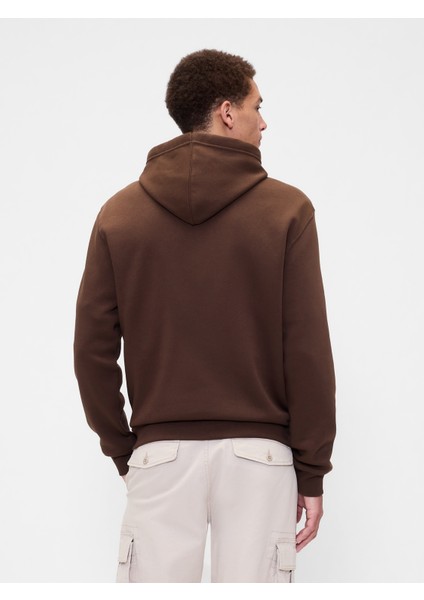 Erkek Kahverengi Gap Logo Relaxed Fleece Sweatshirt fırsatları