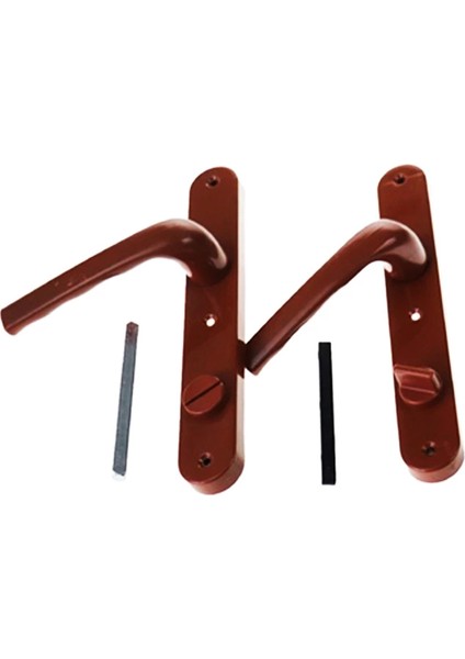 Banyo-Wc - Kilitli Kahve Rengi Pvc Kapı Kolu (5148)