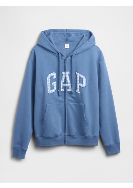 Kadın Açık Mavi Gap Logo Fleece Fermuarlı Sweatshirt fiyatları