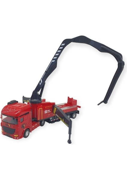 Metal Itfaiye Arabası - Söndürme Vinçli 26CM - 706-43 (Lisinya)