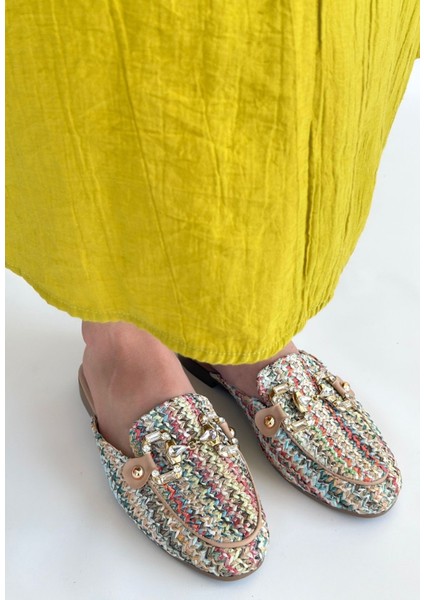 Yenda Renkli Dokumalı Terlik - Lisinya