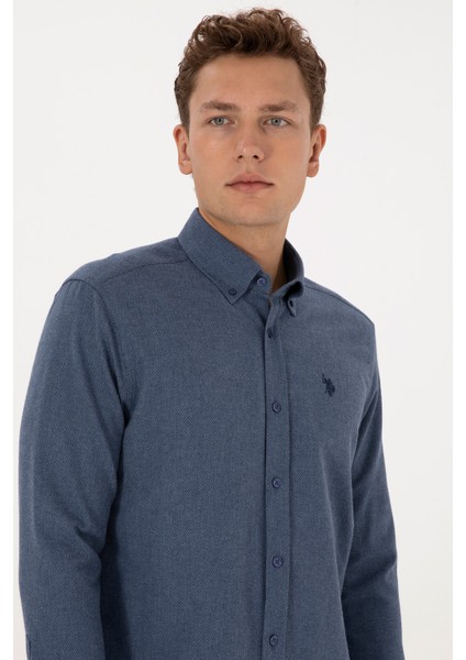 Erkek Açık Lacivert Gömlek Desenli 50308584-VR059 fiyatları