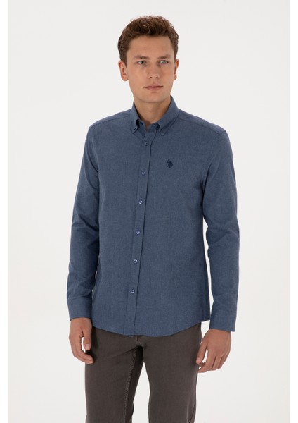 Erkek Açık Lacivert Gömlek Desenli 50308584-VR059 modelleri