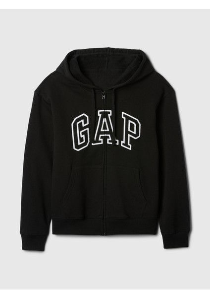 Kadın Siyah Gap Logo Fleece Fermuarlı Sweatshirt fiyatları