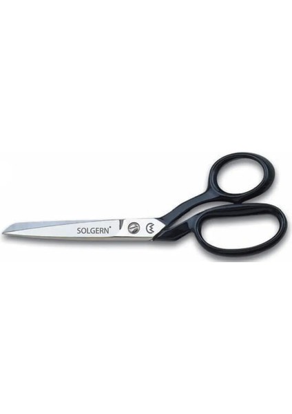 232-8 Tekstil / Yatık Regula Makası No: 8 Inç / 20,32 cm - Nikel Kaplama, Siyah Saplı - Lisinya