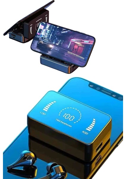 Tws Bluetooth Kulaklık Aynalı Kulaklık Dijital Göstergeli Dokunmatik Kontrol indirimleri