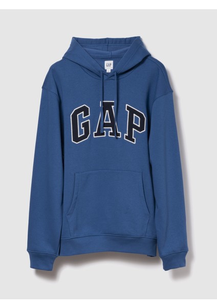 Erkek Mavi Gap Logo Relaxed Fleece Sweatshirt