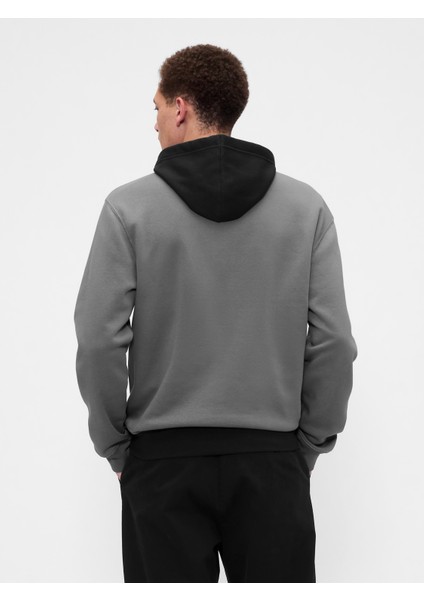 Erkek Gri Relaxed Gap Logo Colorblock Sweatshirt fırsatları