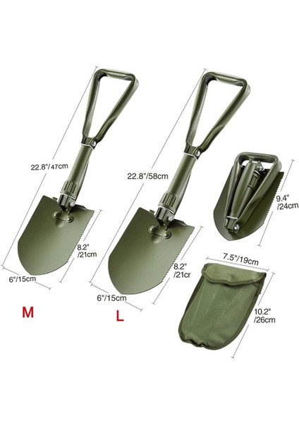 Profesyonel Portatif Katlanabilir Kürek ( Orta Boy 59 cm ) - Lisinya indirimleri