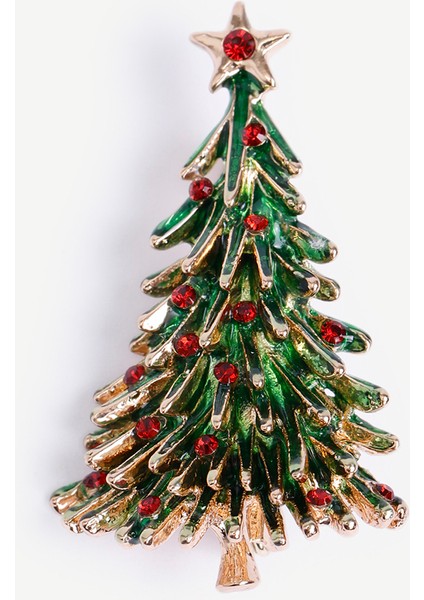 Çam Ağacı Figürlü Broş