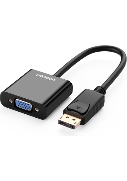 Displayport Erkek To VGA Dişi Görüntü Dönüştürücü Siyah