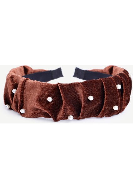 Boncuk Detaylı Kadife Taç