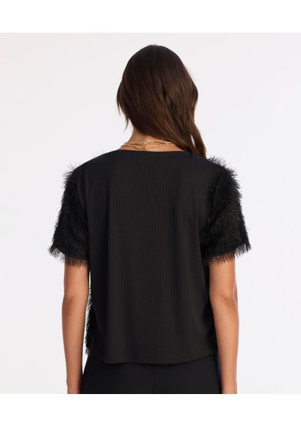 Kayık Yaka Kısa Kollu Bluz fırsatları