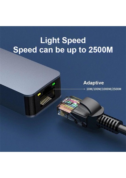 MT74 Type-C Gen 1 To 2500MBPS Ethernet Adaptör Mac Windows Uyumlu Alüminyum Kasa fiyatları