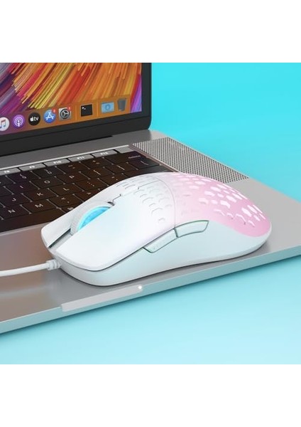 Aula S11 Pro 3600DPI Rgb Optik Gaming Mouse Pembe modelleri