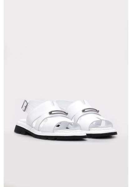 Hakiki Deri Kadın Klasik Sandalet 710ZA993 fırsatları