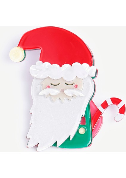 Noel Baba Figürlü Broş