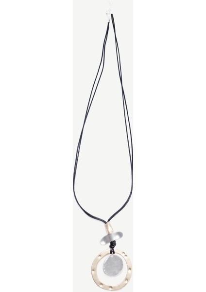 Metal Uç Detaylı Uzun Kolye