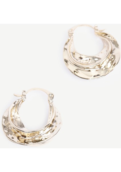 Asimetrik Formlu Gold Küpe fiyatları