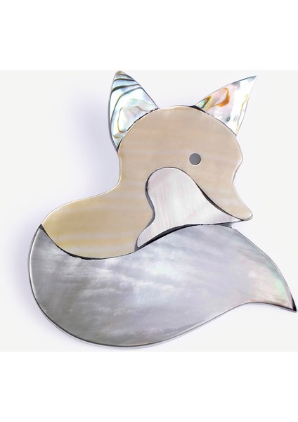 Tilki Figürlü Broş