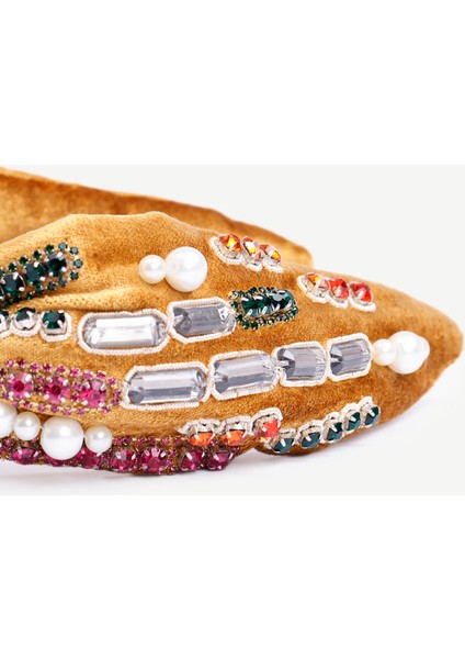 Akrilik Inci Detaylı Kadife Taç fiyatları