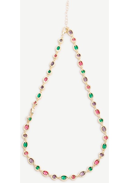 Cam Taş Detaylı Kolye